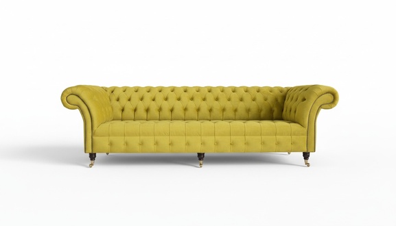 Gelbe Designer Sofa Couch Polster XXL 4 Sitzer Big Sofas Couchen