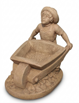 Figur Skulptur Garten Blumen Topf Kübel Dekoration Stein Figuren Skulpturen 2034