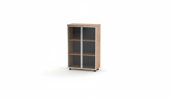 Glasvitrine Arbeitszimmer Büroeinrichtung Sideboard Glastüren Naturlich