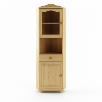 Glasvitrine Eckvitrine Eck Schrank Echtes Holz Massivholz Neu Vitrinen Schränke