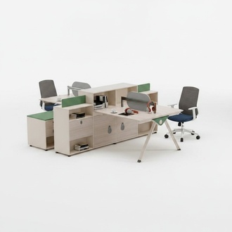 Großer Beiger Arbeitstisch Designer Bürotische Luxuriöse Holz Möbel