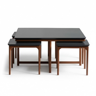Gruppe Couchtische Beistelltische Kaffeetische Sofatische Holz Schwarz