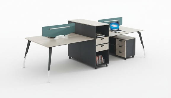 Gruppenschreibtisch Teamarbeitsplatz Tisch Möbel Kommode Schreibtisch 4 Personen