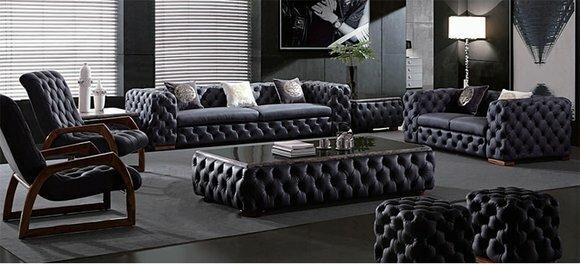 Design Chesterfield Sofagarnitur 3+ 2 Couch Sofa Set Garnitur Polster
