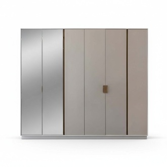 Light gray wardrobe designer bedroom cabinets luxury wooden furniture