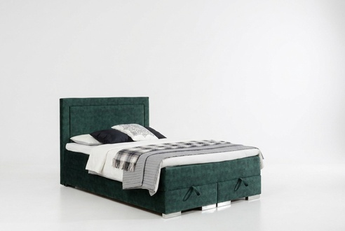 Himmplisches Boxspringbett Doppeltes Bett mit Matratze und Topper Grünes