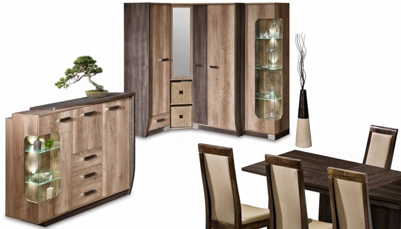 Hochschrank Glas Schrank Vitrinen Regal Wohnzimmer Möbel Regale design