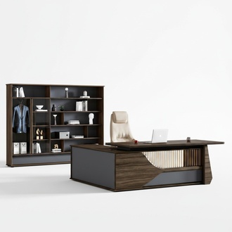 Hochwertiger Bürotisch Designer Chef Möbel Schreibtisch Eckschreibtisch