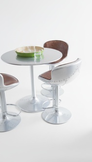 Hocker Barhocker Sessel Stuhl Bar Tresen Einrichtung aviator Aluminium Stühle