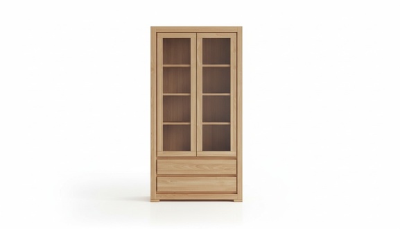 Holz Vitrine Wohnzimmerschrank Vollholz Schrank Holz Schränke Glas Vitrinen Neu