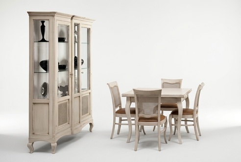 Holz Vitrinen Glas Schrank Echtholz Anrichte Vitrine Wohnzimmer