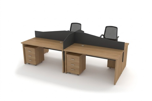 Holzmöbel Büroeinrichtung Großer Schreibtisch Design Arbeitszimmer