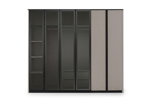 Holzschrank Schrank Kleiderschrank Garderobenschrank Moderne Grau