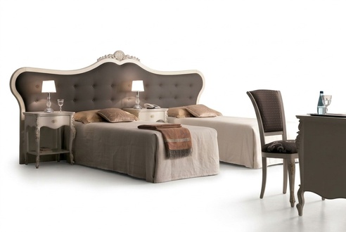 Hotel Einrichtung 2x Betten Design Moderne Schlafzimmer Luxus Möbel 2tlg. Set