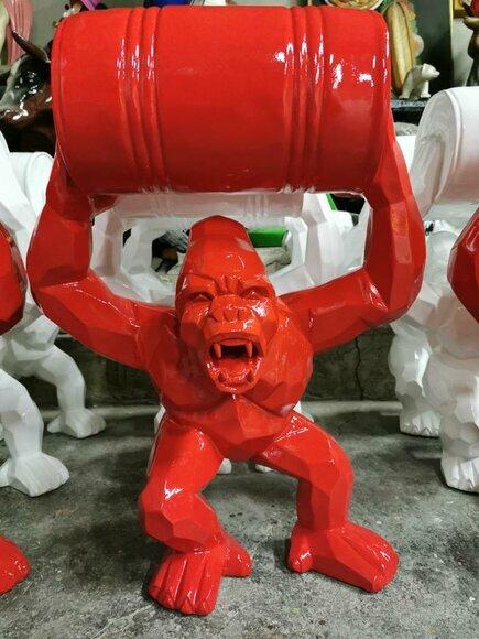 Designer Figur Statue Moderne Figuren Deko Gorilla Garten Statuen Dekoration Neu