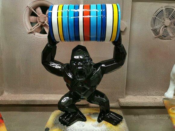 Designer Statue Figur Moderne Figuren Statuen Dekoration Deko Gorilla Garten Neu