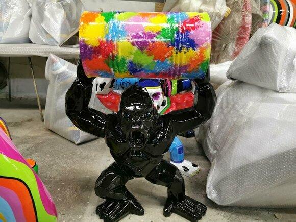 Designer Figur Statue Moderne Figuren Dekoration DekoStatuen Gorilla Garten Neu