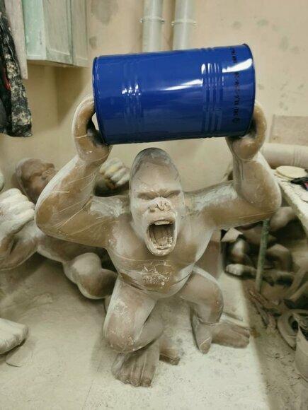 Designer Figur Figuren Statue Moderne Statuen Dekoration Deko Gorilla Garten Neu