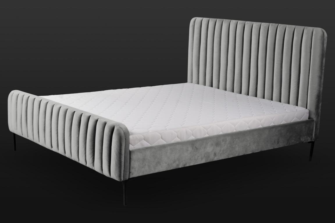 Graue Doppel Schlafzimmer Möbel Design elegant Stoff Hotel Einrichtung