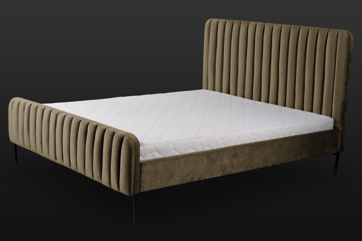 Grünes Doppelschlafzimmer Holzmöbel Design elegant Stoff klassische Möbel