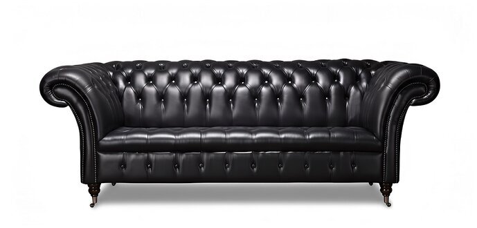 Chesterfield Polster Sofa Couch Designer Couchen Klassisch 100% Leder Sofort