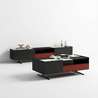 Italienische Designer Möbel 3tlg. Set Kommode + Couchtisch + RTV Sideboard