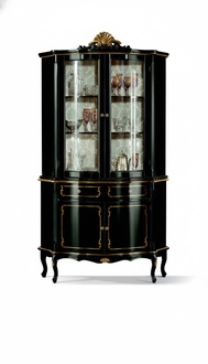 Design Italienische Luxus Holz Möbel Barock Stil Schrank Vitrine Schrank Wohnzimmer Neu