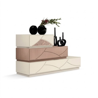 Italienische Möbel Design Kommode Modern Beige Luxus Holz Möbel Neu
