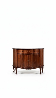 Italienische Möbel Kommode Schrank Braun Design Luxus Holz Stil Barock