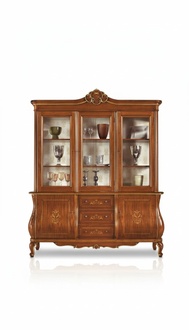 Vitrine Schrank Wohnzimmer Anrichte Schränke Vitrinen XXL Italienische Möbel