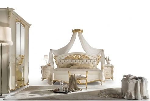 Italienische Schlafzimmer Möbel Luxus Designer Bett Doppel Betten Gold