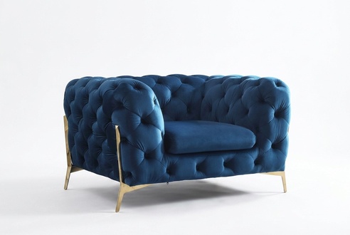 Italienische Sofa 2x Einsitzer Couch Set Chesterfield 1+1 Sitz Polster Sessel