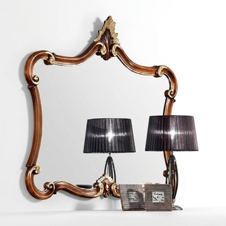 Italienischer Wandspiegel Klassischer Spiegel Möbel Holz Luxus Einrichtung