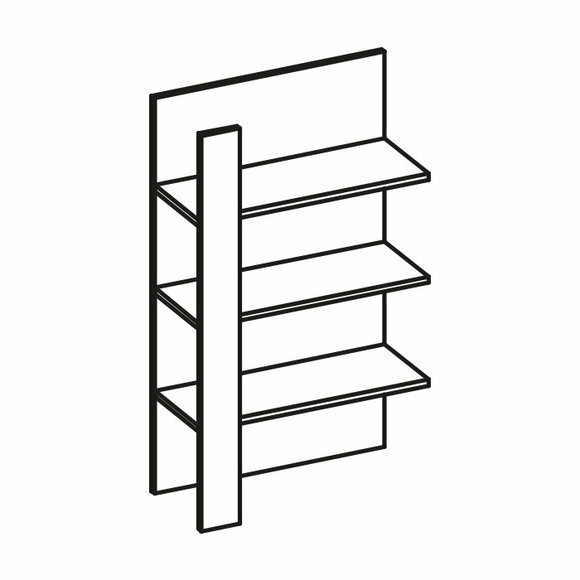 Klassische Wohnwand Schranksystem Wohnzimmer Schrank Regale Regalsystem