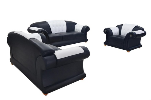 3+1 Garnitur Leder Sofa Polster Couchen Sofas Wohnlandschaft Luxus Neu Sofort