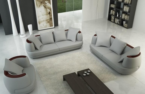 Modern Sofagarnitur 3+2+1 Couch Kunstleder Sitz Garnitur Design Sofas Sofort