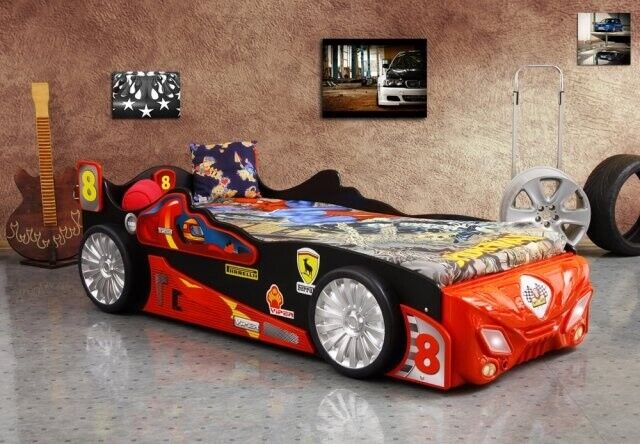 Autobett Bett mit Matratze Betten Sportwagen Kinderbett Jugendbett Sofort