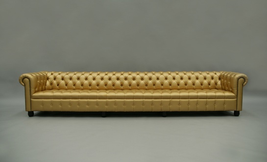 XXL Big Sofa Couch Chesterfield 480cm Polster Sofas 9 Sitzer Leder