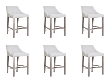 6x Bar Hocker Barhocker Tresen Stuhl Set Stühle Polste Chesterfield Design