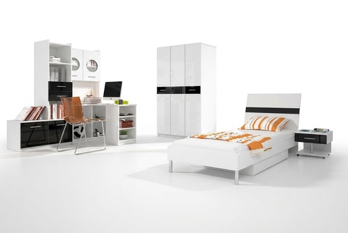 Jugendzimmer 5 tgl. Komplett Kinderzimmer Bett Schrank Schreibtisch Möbel