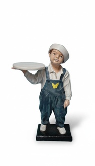 Junge Figur Skulptur Figuren Steinfigur Statuen Deko Statue Ständer Ablage
