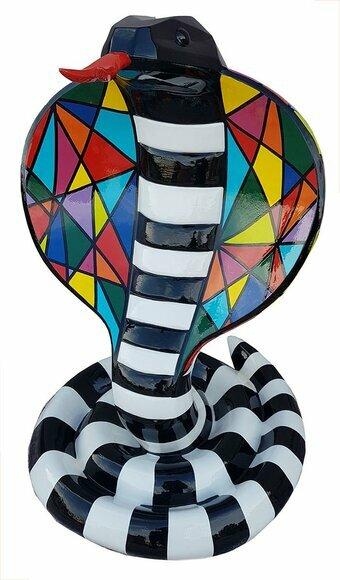 Designer Abstrakte Moderne Figur Schlange Kobra Deko Garten Skulpturen