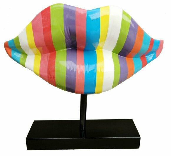 Modern Abstrakte Design Lippen Skulptur Dekoration Skulpturen Wohnzimmer Deko