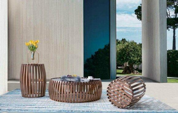 Designer Metall Edelstahl Couch Glas Tisch + Beistell Tische 2 tlg. Set