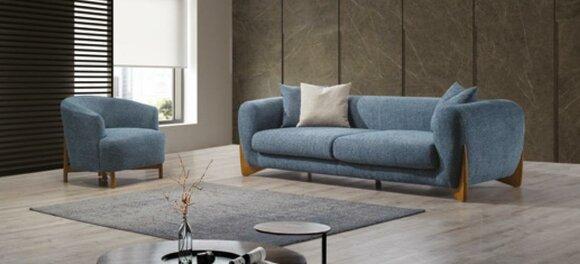 Wohnzimmer Sofagarnitur 3 Sitzer Italienischer Stil Sessel Neu 2tlg.