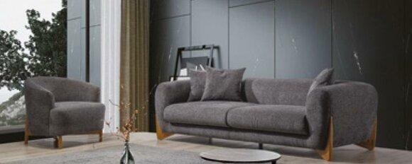 Wohnzimmer Sessel Italienischer Stil Sofagarnitur 3 Sitzer Neu 2tlg.