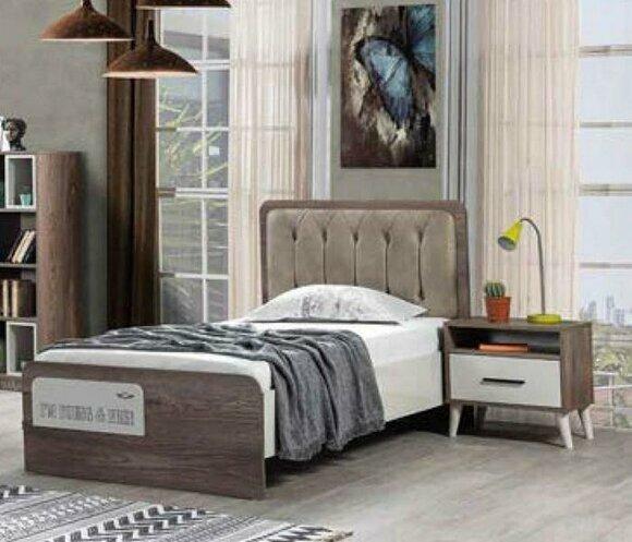 Holz Bett Singl Betten Kinderzimmer Jugendzimmer Polster Möbel