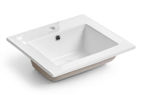 Keramik Waschtisch Waschbecken Aufsatzwaschtisch Weiß Einbau Becken