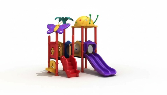 Kinderbereich mit Rutschen Unterhaltung für Kinder Garten Spielplätze
