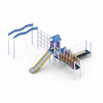 Kinderspielplatz Spielgelände Spielpark Hochwertigkeit Rutschbahn Aktivplatz